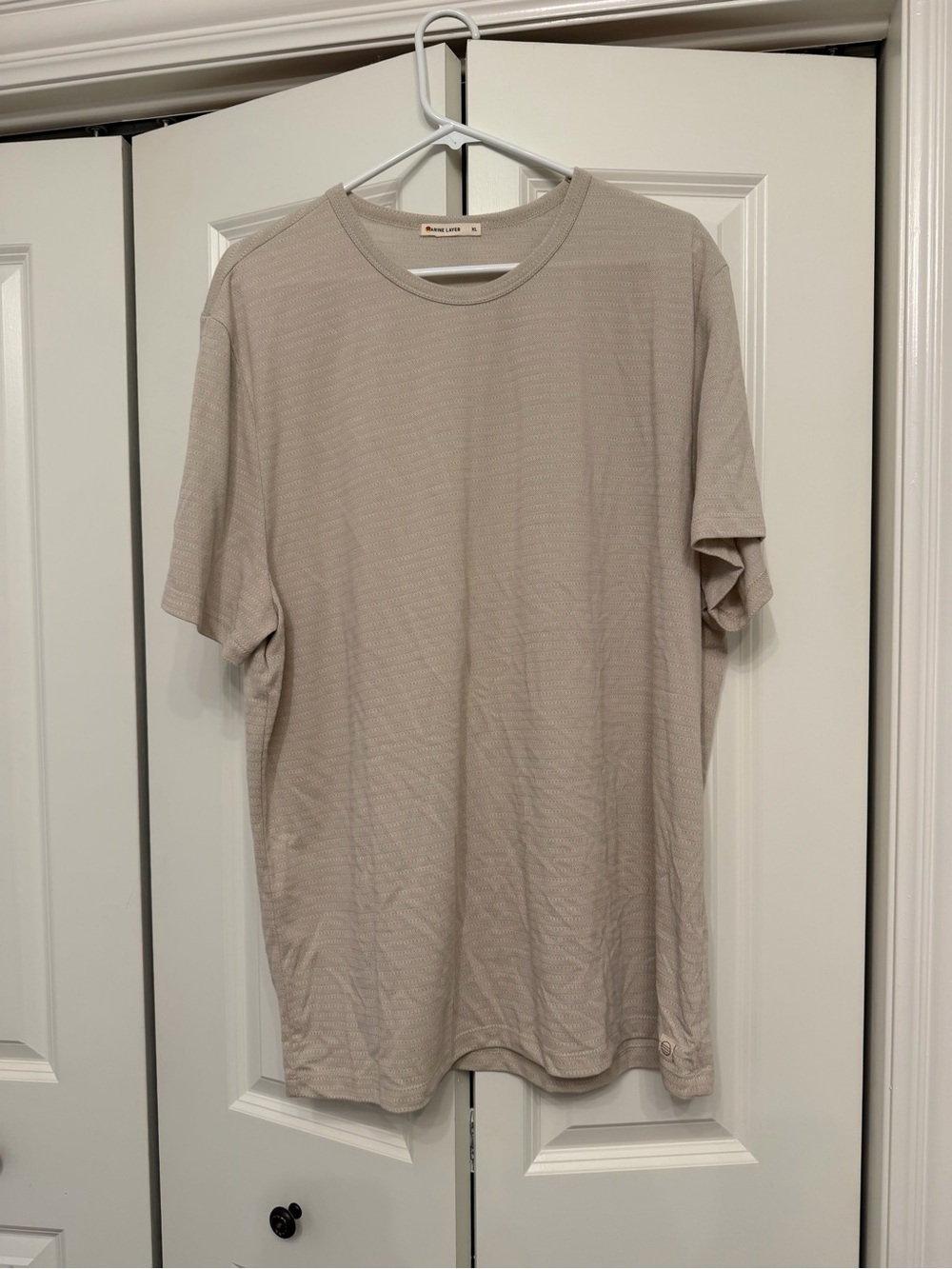 Marine Layer Men's Short Sleeve Crewneck T-Shirt - Beige